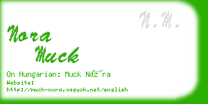 nora muck business card